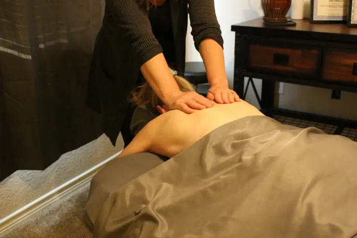 A massage in progress